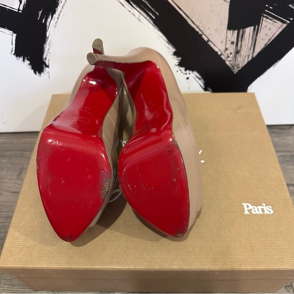 Authentic Christian Louboutin ‘Alta poppins’ Mary Jane Nude Size 39 with box - Picture 9 of 11